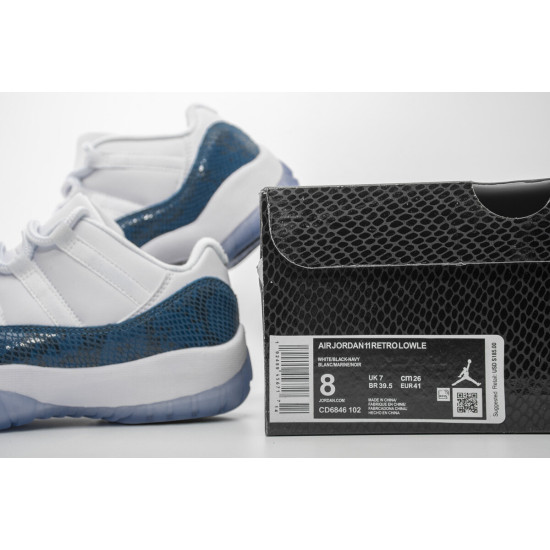 PK God Air Jordan 11 Retro Low Snake Navy