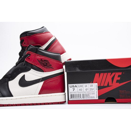 PK God  Air Jordan 1 High  Bred Toe