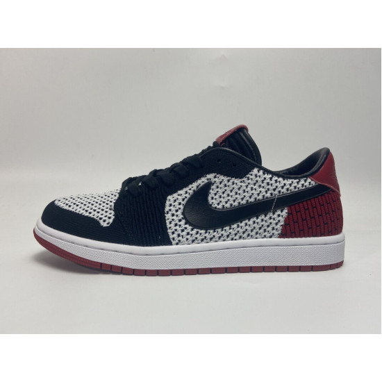 PK God Air Jordan 1 Low Flyknit Black Toe