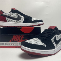 Yeezysale Air Jordan 1 Low Flyknit Black Toe