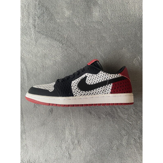 PK God Air Jordan 1 Low Flyknit Black Toe