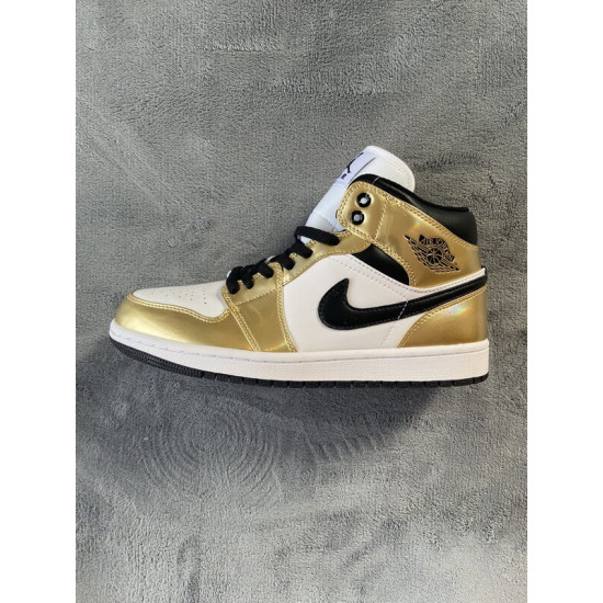 PK God  Air Jordan 1 Mid SE Metallic Gold