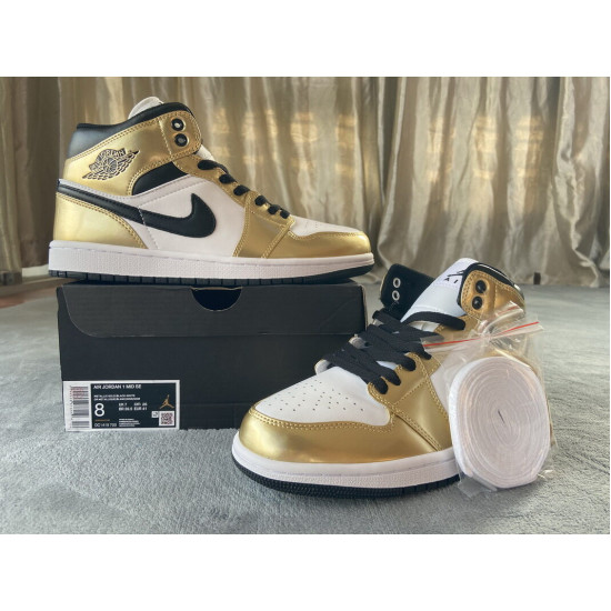 PK God  Air Jordan 1 Mid SE Metallic Gold