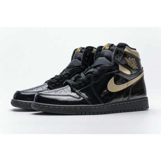 PK God  Air Jordan 1 Retro High Black Metallic Gold