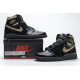 PK God  Air Jordan 1 Retro High Black Metallic Gold