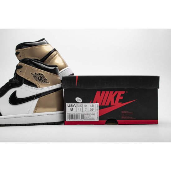 PK God  Air Jordan 1 Retro High NRG Patent Gold Toe