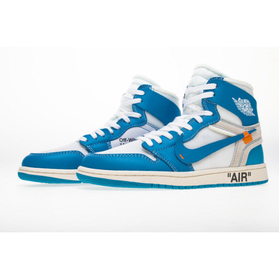 PK God  Air Jordan 1 Retro High Off-White University Blue