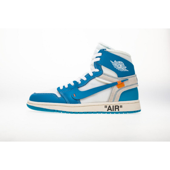 PK God  Air Jordan 1 Retro High Off-White University Blue