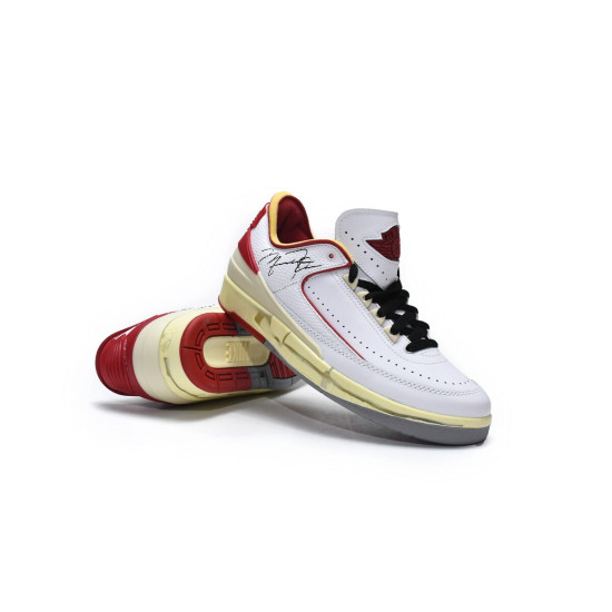 PK God Air Jordan 2 Retro Low SP Off-White White Red