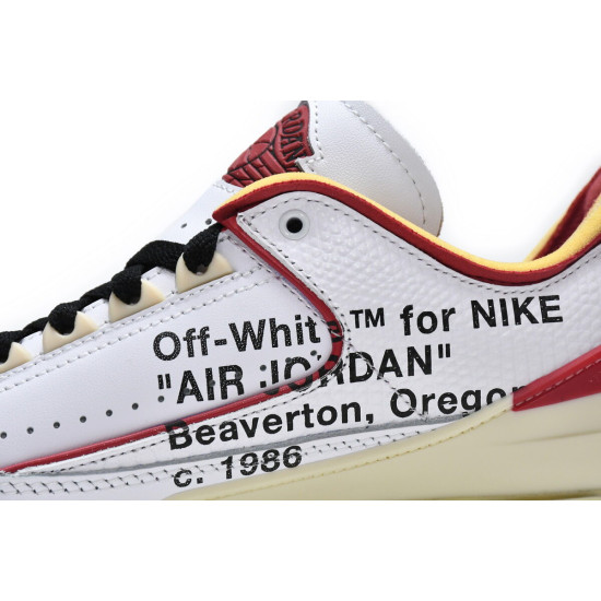 PK God Air Jordan 2 Retro Low SP Off-White White Red