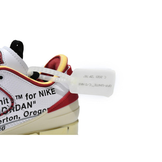 PK God Air Jordan 2 Retro Low SP Off-White White Red