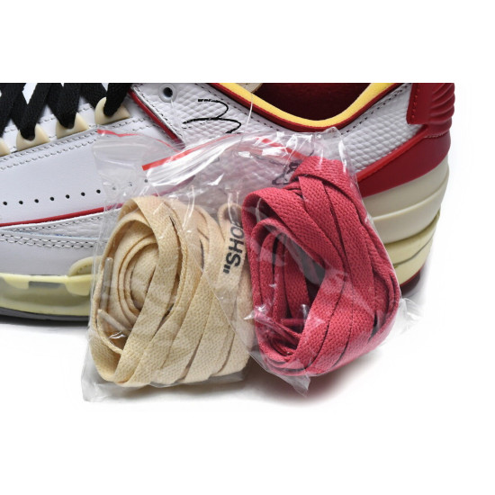 PK God Air Jordan 2 Retro Low SP Off-White White Red