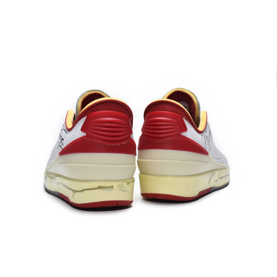 PK God Air Jordan 2 Retro Low SP Off-White White Red