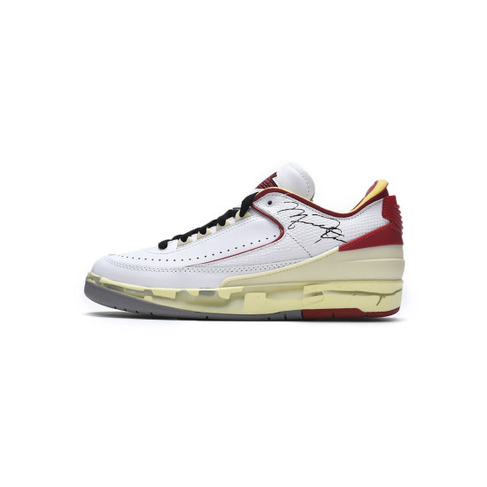 PK God Air Jordan 2 Retro Low SP Off-White White Red