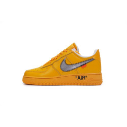 Yeezysale Nike Air Force 1 Low OFF-WHITE University Gold Metallic Silver